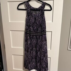 Apt 9 Purple Patterned Sleeveless Dress
